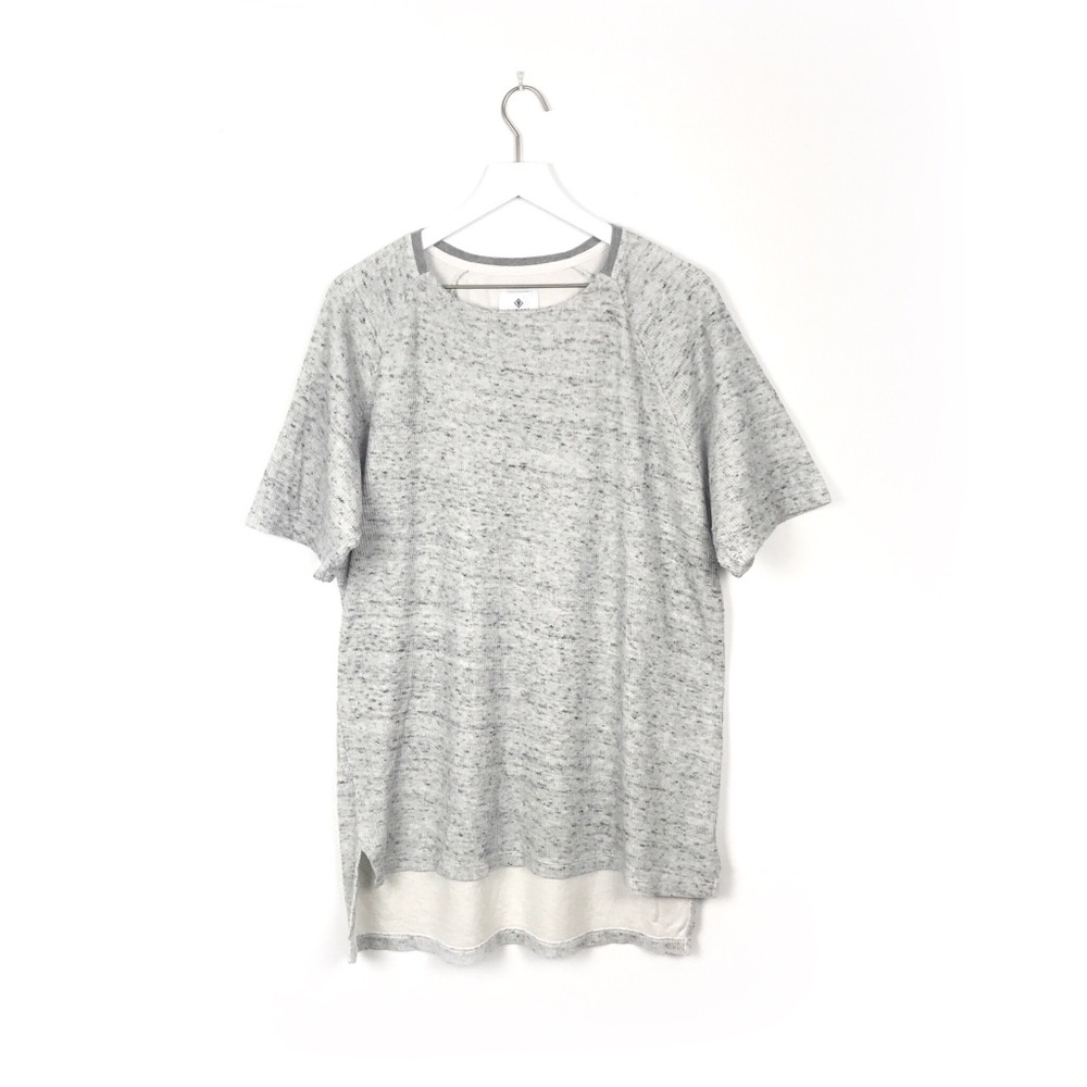 Matiere | Heathered Gray High-Low Shirt
